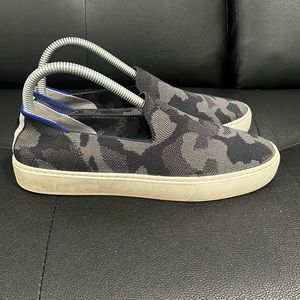 Women's ROTHY'S The Original Gray Camo Slip On Loafer Casual Knit Shoes size 8